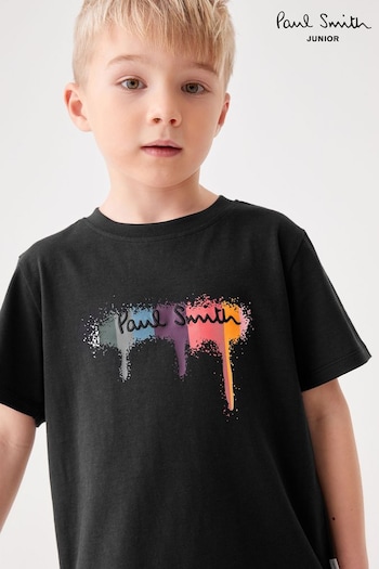Paul Smith Junior Boys Short Sleeve Iconic Print T-Shirt (994391) | £27