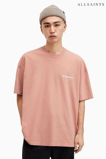 AllSaints Pink Underground Crew T-Shirt (995064) | £55