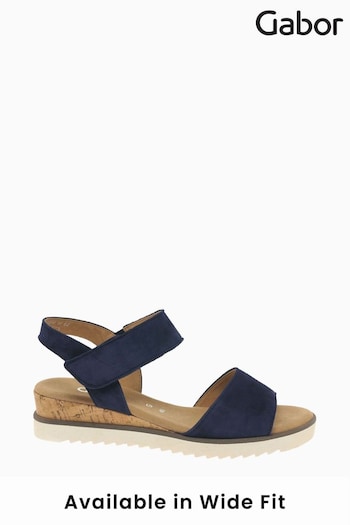 Gabor Raynor Bluette Suede Sandals Comb (995175) | £85