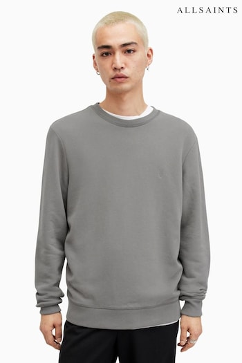 AllSaints Grey Raven Crew Sweatshirt (995263) | £89
