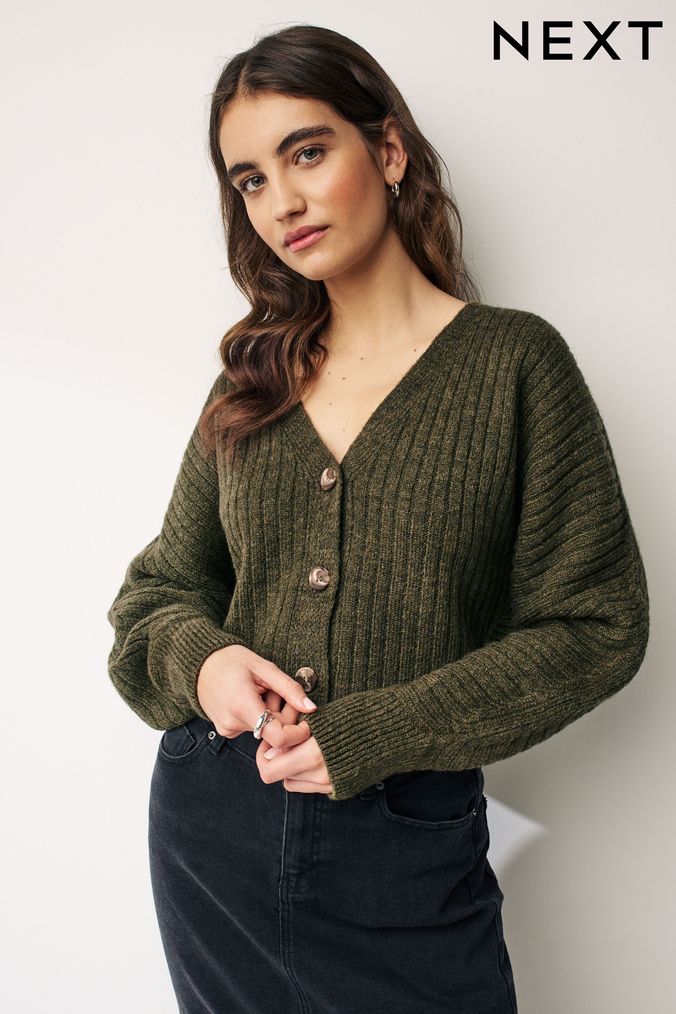 Olive green clearance womens cardigan