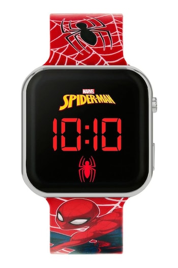 Peers Hardy Red Disney Marvel Spiderman Red Strap LED Watch (995415) | £10