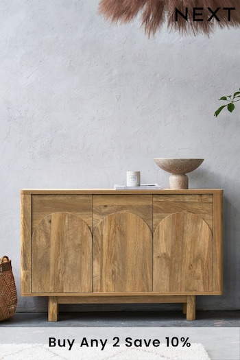 Natural Arches Oak Effect Space Saving Large Sideboard (995429) | £299