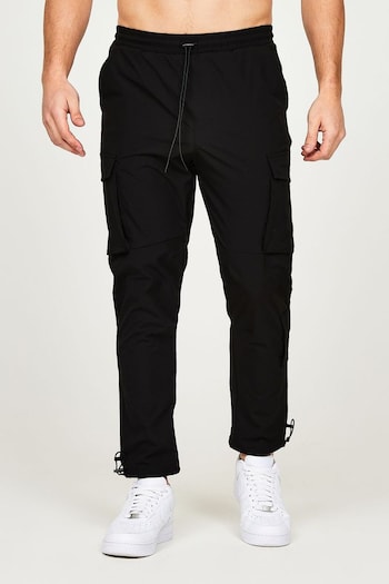 Alessandro Zavetti Riva Woven Cargo Black Trousers (995467) | £60