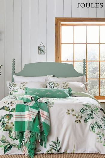 Joules White Lakeside Floral Duvet Cover and Pillowcase Set (995716) | £85 - £145