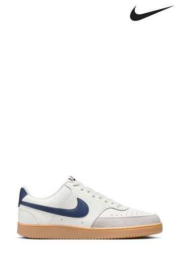 Nike outlet White/Brown Court Vision Low Trainers (995762) | £75