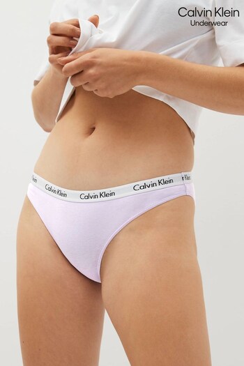 Calvin Klein White Aubergine Carousel Bikni Briefs (996315) | £14