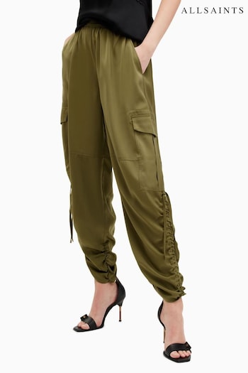 AllSaints Green Kaye Balmain Trousers (996354) | £139