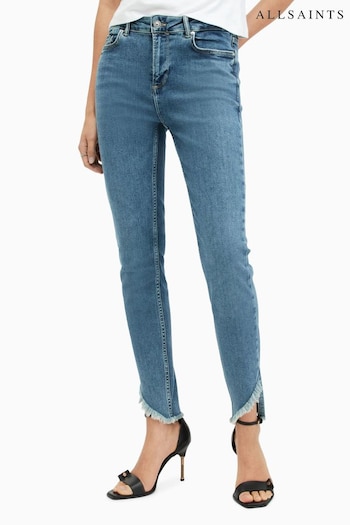 AllSaints Blue Dax Asymmetric Hem Jeans (996355) | £119