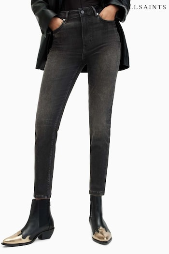 AllSaints Dax Vanta Sizeme Black Jeans (996625) | £119