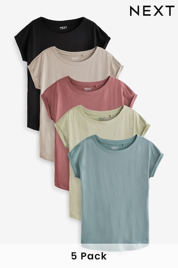 Multi Cap Sleeve T-Shirts 5 Pack (996712) | £37.50