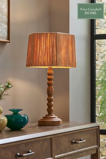 Nina Campbell Natural Ashwood Table Lamp (996787) | £75