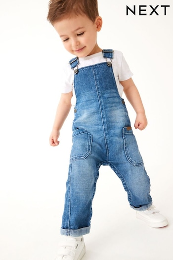 Mid Blue Denim Slouch Dungarees (3mths-7yrs) (997176) | £20 - £24