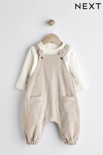 Grey Baby Corduroy Dungarees (0mths-2yrs) (997238) | £21 - £23