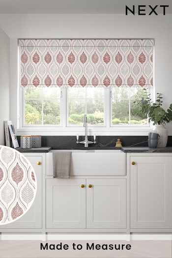 Red Lino Leaf Made to Measure Roller Blind (997355) | £57