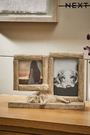 Wood Effect Layla The Labrador Dog Collage Photo Frame (997508) | £28