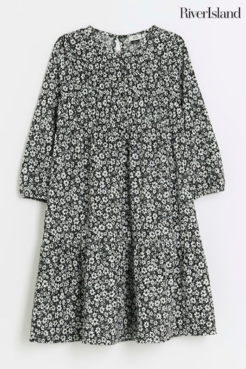 River Island Black Girls Ditsy Dress (998562) | £20