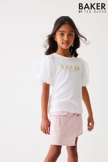 Baker by Ted Baker Pink Organza T-Shirt And Skort Set (998676) | £35 - £40