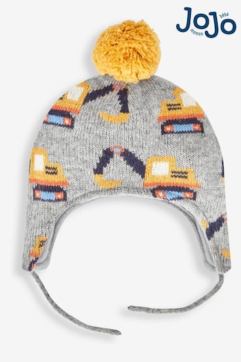 JoJo Maman Bébé Grey Boys' Digger Hat (998706) | £16.50