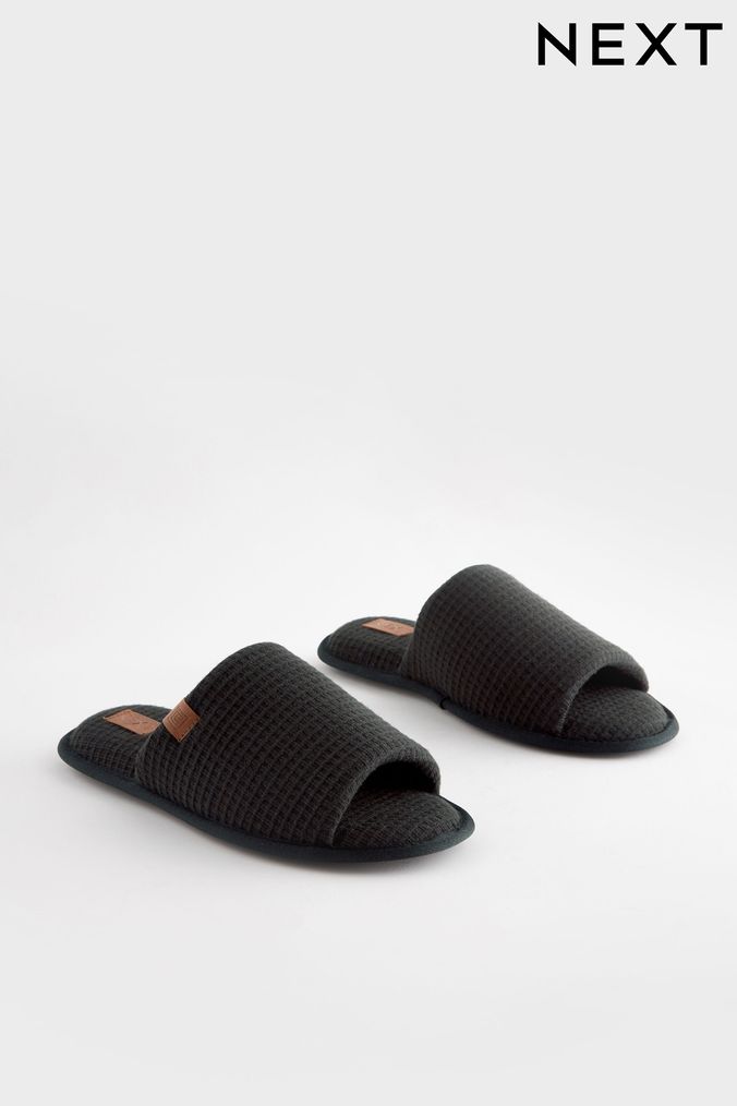 Men s Sliders Slippers Hard Sole Slippers Next