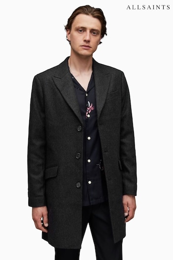 AllSaints Manfred Black Coat (999828) | £379