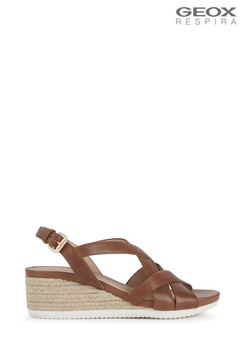 Geox Browns Brown Ischia Corda Brown Sandals (A00100) | £90