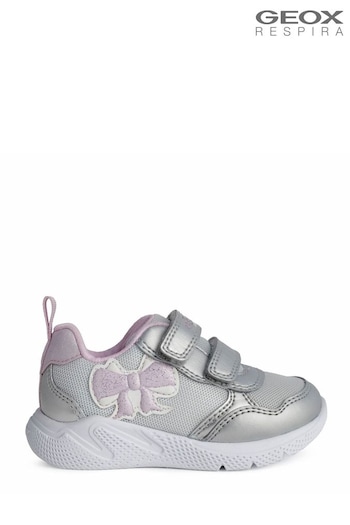 Geox Baby Girls Sprintye Silver Sneakers (A00196) | £37.50 - £40