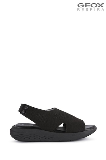 Geox Womens Spherica Black Ec5 Sandals (A00351) | £100