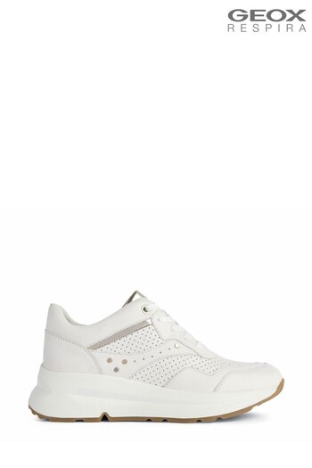 Geox Womens White Backsie Sneakers (A00364) | £115