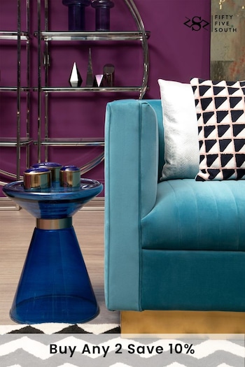 Fifty Five South Blue Martini Glass Side Table (A00895) | £215