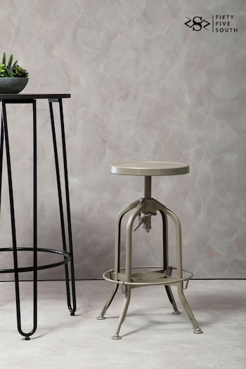 Fifty Five South Champagne Gold Gator Metal Height Adjustable Bar Stool (A01103) | £190