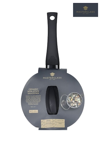 Masterclass Grey 16cm Ceramic Coated Saucepan (A01586) | £20