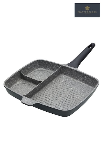 Masterclass Grey Three Section Aluminium Grill Pan (A01596) | £44