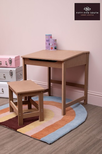 Fifty Five South Natural Kids Desk And Stool Set (A01906) | £110
