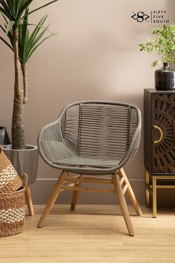Fifty Five South Grey Sisal Armchair (A02021) | £380