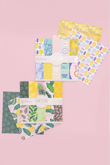 Violet Studio Set of 2 Pink 30cm Trend Patterned Paper Craft Pads (A02033) | £12