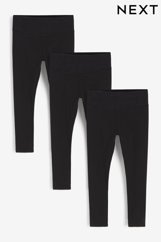 Black High Waist leggings Leggings 3 Pack (3-16yrs) (A02307) | £16 - £24