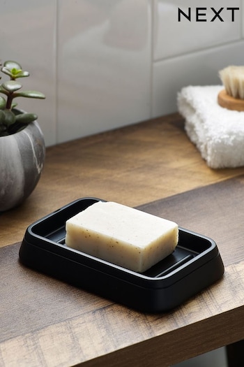 Black Moderna Soap Dish (A02637) | £5