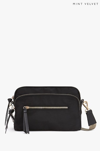 Mint Velvet Black Nylon Cross-Body Bag (A02683) | £59