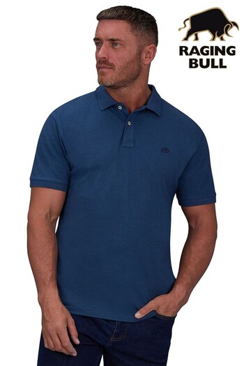 Raging Bull Classic Organic Blue Polo Tall Shirt (A03198) | £49
