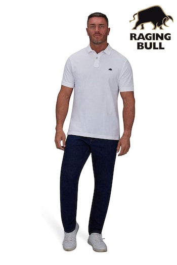 Raging Bull Classic Organic Blue Polo sweater Shirt (A03205) | £49