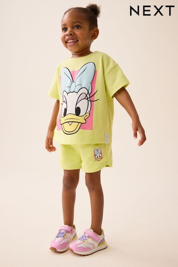 Lime Green Disney Daisy Duck T-Shirt and Short Set (3mths-7yrs) (A03697) | £14 - £18