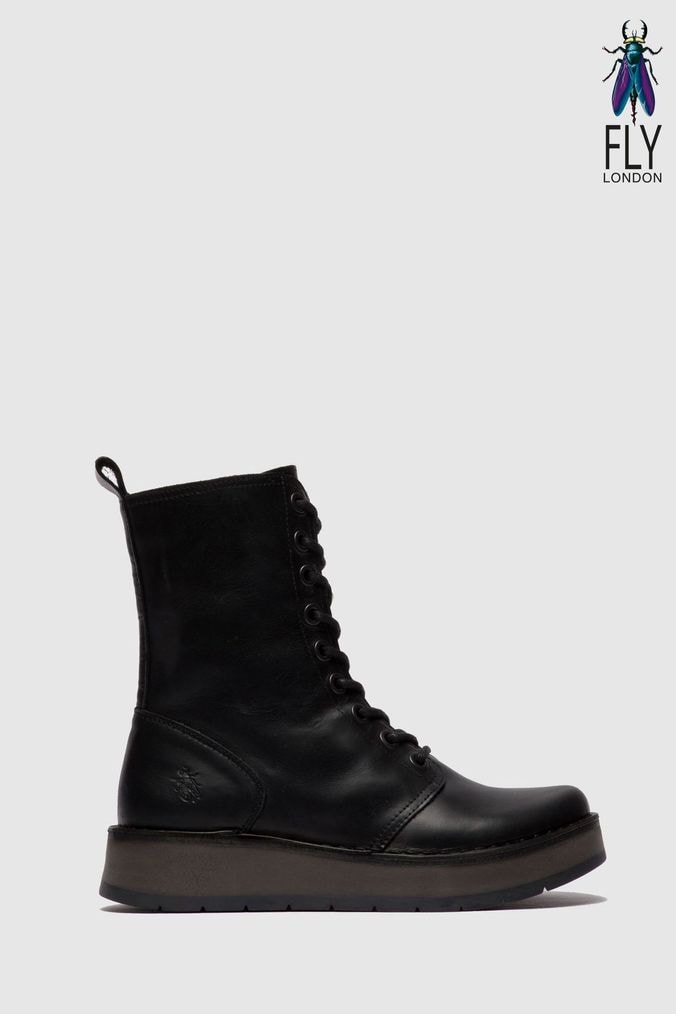 Buy Women s Black Lace Up Boots Online Next UK