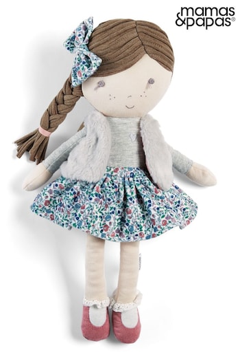 Mamas & Papas Grey Always Love You Soft Toy Bella Rag Doll (A04090) | £19