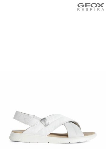Geox Womens Dandra White Sandals knit (A04468) | £80