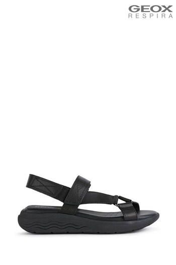 Geox Womens Spherica Ec5W Black Sandals Little (A04737) | £100