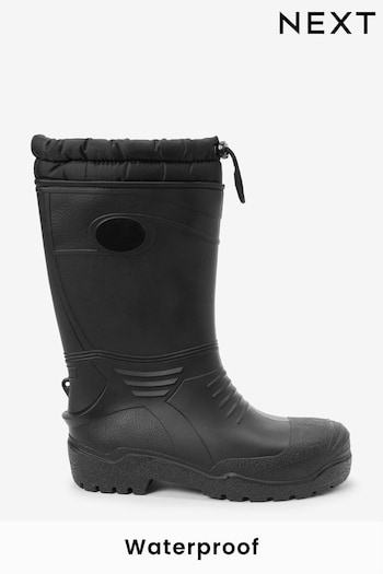 Black Warm Lined Wellies (A04773) | £38