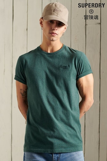 Superdry Green Organic Cotton Vintage Logo Embroidered T-Shirt (A04828) | £18