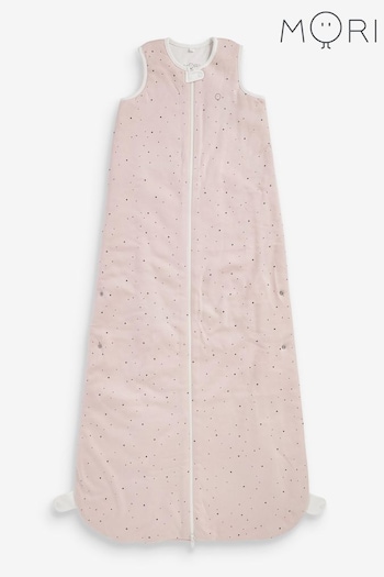 Mori Organic Cotton & Bamboo Front Opening 1.5 Tog Pink Sleeping Bag (A05378) | £45 - £65