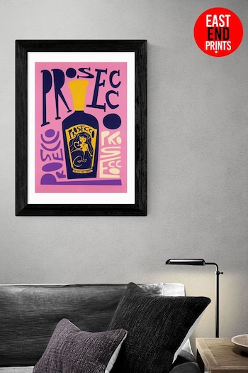 East End Prints Black Prosecco Print (A06007) | £47 - £132